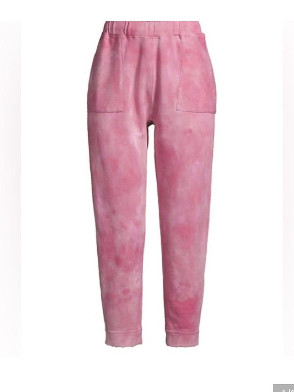 LoveShackFancy Blex Pink Tie-Dye Cropped Joggers